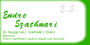 endre szathmari business card